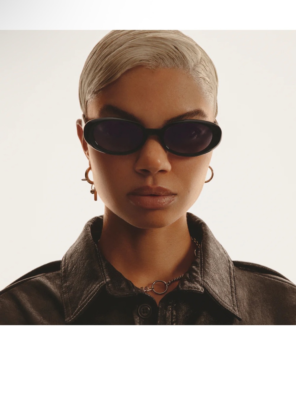 Quay Australia Black Oval Sunglasses